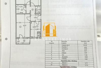 Apartament cu 3 camere decomandat în Eremia