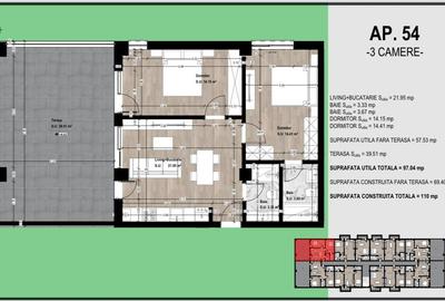 Apartament cu 3 camere decomandat în Central - 2