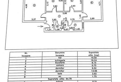 Apartament cu 3 camere decomandat în Obor