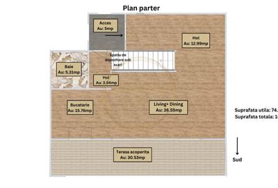 Casa individuala, 760mp teren, 135mp utili, 3 terase, Lac Chinteni - 18