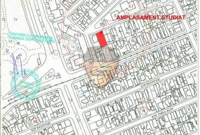 Teren intravilan, 396 mp deschidere 13,17 la strada Caiuti cu proiect S+P+1E - 2