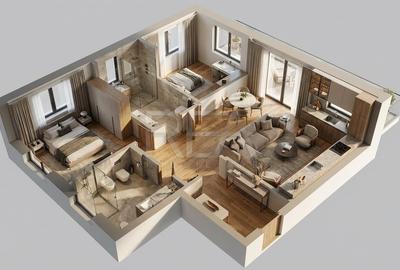 Apartament cu 3 camere semidecomandat în Universitate - 1