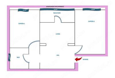 Apartament cu 2 camere decomandat în Autogară - 1
