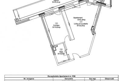 Apartament Wings, 2 cam 52mp, terasa 26.5mp, pret 157.600 eur - 1