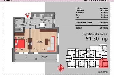 Apartament 2 Camere Decomandat Sector 4 Grand Arena 64.3Mp - 6