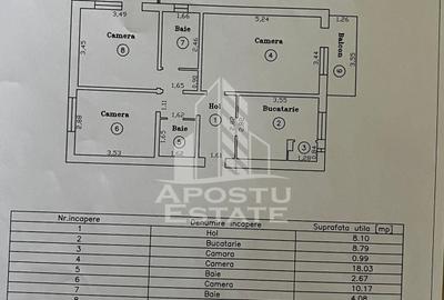 Apartament cu 3 camere decomandat, mobilat în Aradului - 9