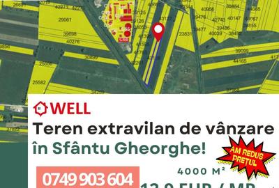 Teren extravilan de vânzare în Sfântu Gheorghe!