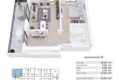Apartament 2 camere cu Terasa - Metalurgiei Sector 4 - 5