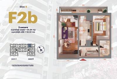 Apartament cu 2 camere decomandat în Breazu - 9