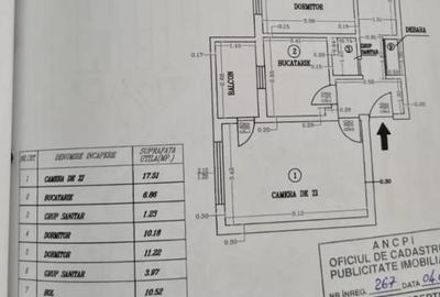 Vand apartament 3 camere, decomandat situat in Tg Jiu, zona Garii str. A. I. Cuza.