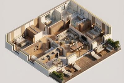 Apartament cu 4 camere semidecomandat în Universitate