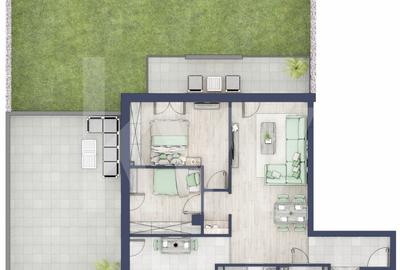 Apartament cu 3 camere semidecomandat în Turnișor - 1