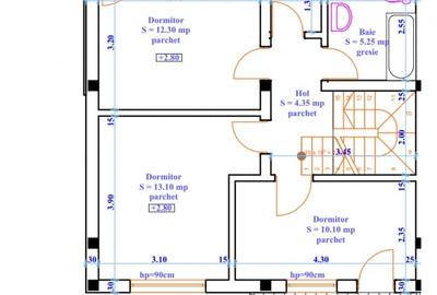 DUPLEX 4 CAMERE, 2 BAI SI POD GENEROS , VALEA ADANCA-FUNDATIA OMENIA - 18