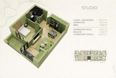 2 camere ~ 50mp ~ Bloc Nou, Zona linistita, Parc, Metrou M2 - 8