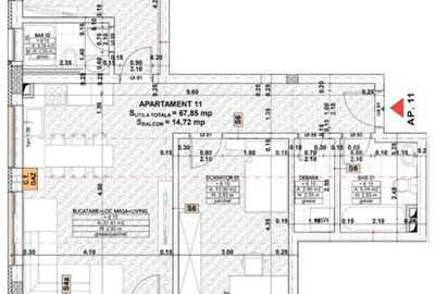 Apartament cu 3 camere semidecomandat în Florești - 2