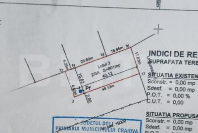 Teren de 801 mp, în Bariera Vâlcii - 3