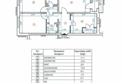 Apartament cu 3 camere decomandat în Letea - 1