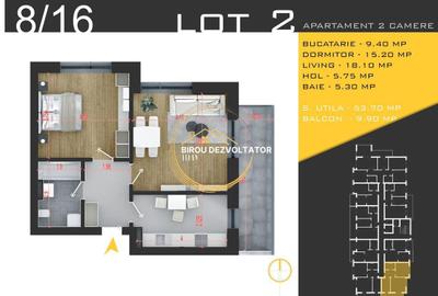 Apartament cu 2 camere în Titan - 12