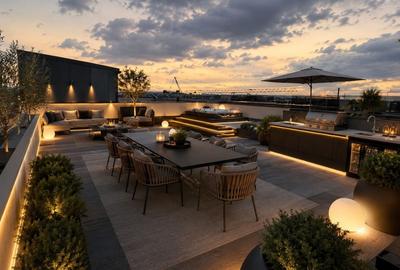 Penthouse cu 4 camere decomandat, mobilat în Pipera