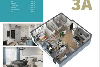 Apartament cu 3 camere decomandat în Central - 1