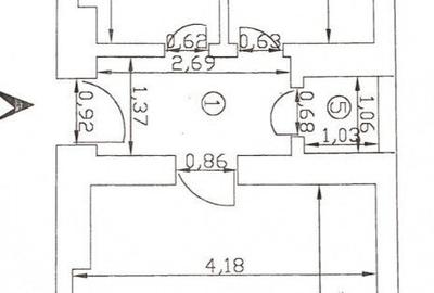 Central 13 Septembrie Tudor Vladimirescu, garsoniera cf. 1, dec. - 6