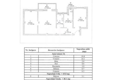 Apartament cu 3 camere în Central - 4