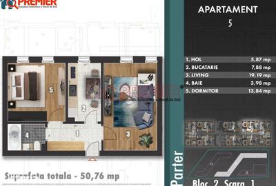 Apartament cu 2 camere în Sud - 4