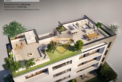 Penthouse, 4 Cam, Primo Compozitori, 2 Parcari La Subsol, Boxa La Subsol, 444 mp - 1