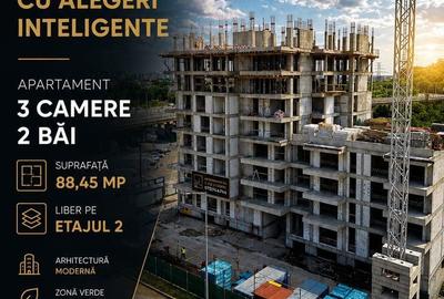 Apartament cu 3 camere în Cug