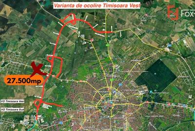 Teren extravilan 27.500 mp de vanzare in Timisoara-Zona Exterior Vest Mehala - 3