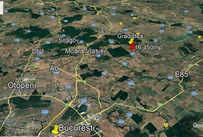 Teren 16.450mp extravilan la asfalt DJ200 Gradistea Ilfov - 1