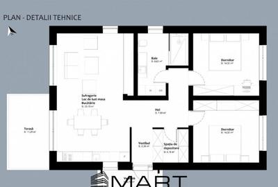 Casă cu 3 camere cu Teren 511 Mp în Tărlungeni - 7