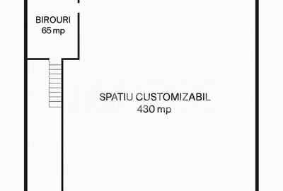 Hala 430mp cu vitrina 21m si birouri zona circulata Piata Cluj