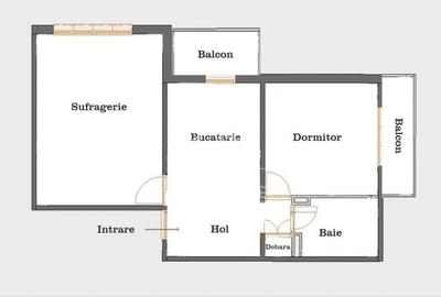 Apartament cu 2 camere decomandat în Soarelui - 2