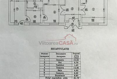 Casă cu 5 camere cu Canalizare în Central - 3