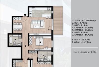 Apartament cu 4 camere în Central - 5