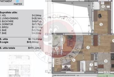 Grand Arena | Apartament 3 camere | 78 mp | semidecomandat | B10992 - 2