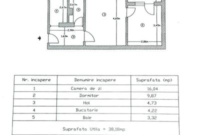 Apartament cu 2 camere semidecomandat în Nord - 2