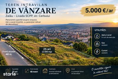 Teren de 2500 mp, în Vest