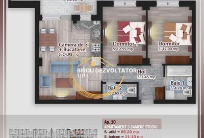 Apartament cu 3 camere decomandat în Titan - 2