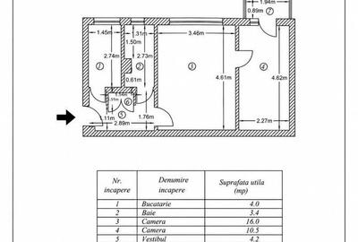 Apartament cu 2 camere în Central - 1