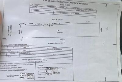 Teren de 1500 mp, în Bobicești