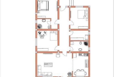 Casă cu 4 camere în Tărlungeni