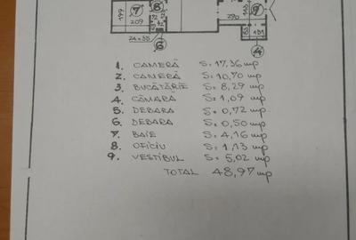 Apartament cu 2 camere semidecomandat în Tei - 2