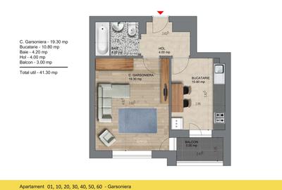 Garsoniera aproape de metrou, mutare in iulie, ideala investitie - 3
