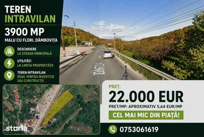Teren de 3900 mp, în Malu cu Flori - 1