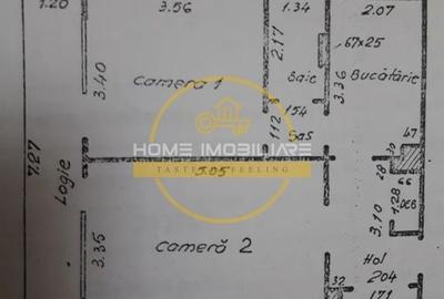 ? Apartament 2 Camere Spațios | 58 mp | Podu Ros | Etaj 3 - 3