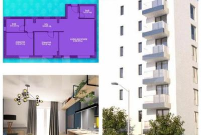 Apartament 3 camere, 69 mp utili, Asamblu rezidential zona C - 1