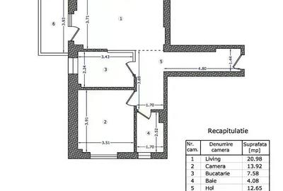 Apartament cu 2 camere în Central - 10