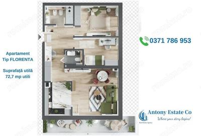 Apartament cu 2 camere în Iosia - 1